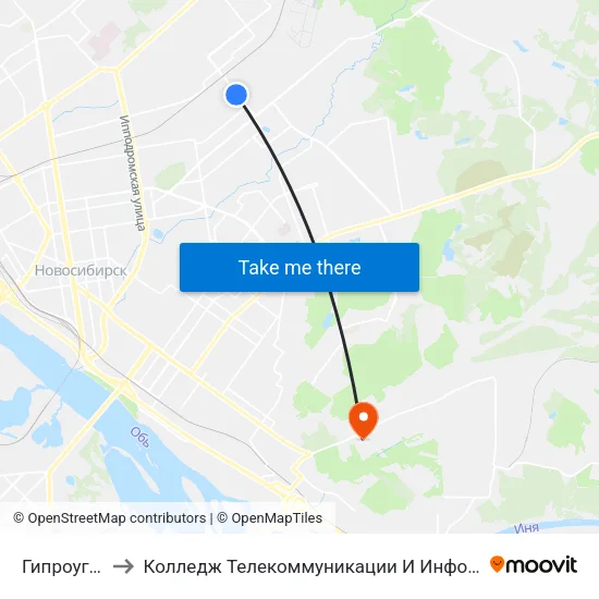 Гипроуголь to Колледж Телекоммуникации И Информатики map