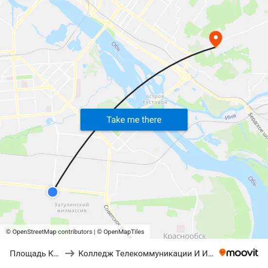 Площадь Кирова to Колледж Телекоммуникации И Информатики map