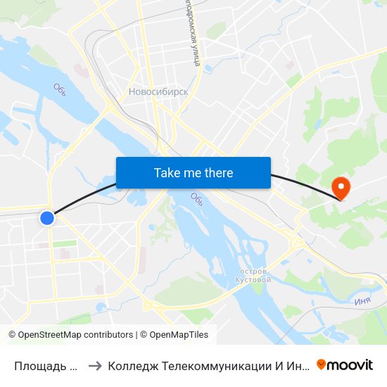 Площадь Труда to Колледж Телекоммуникации И Информатики map