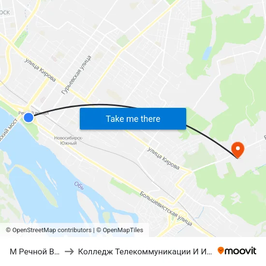 М Речной Вокзал to Колледж Телекоммуникации И Информатики map