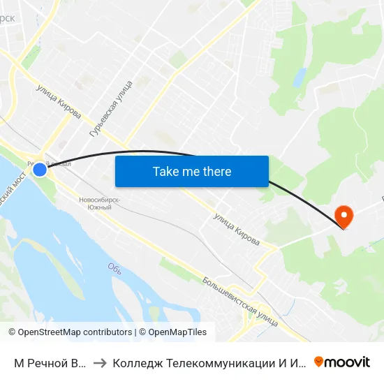 М Речной Вокзал to Колледж Телекоммуникации И Информатики map