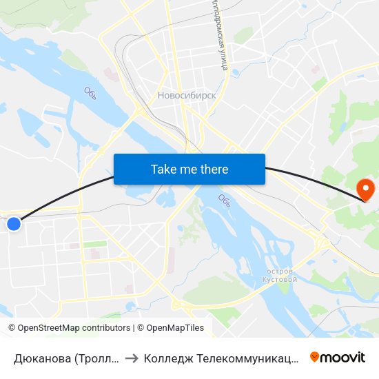 Дюканова (Троллейный Ж/М) to Колледж Телекоммуникации И Информатики map