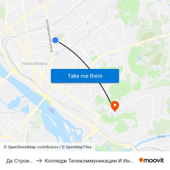 Дк Строитель to Колледж Телекоммуникации И Информатики map
