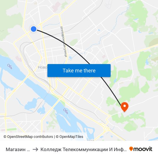 Магазин Уют to Колледж Телекоммуникации И Информатики map