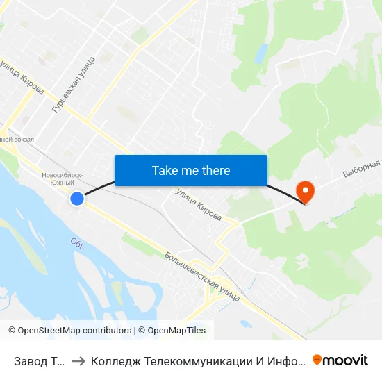 Завод Труд to Колледж Телекоммуникации И Информатики map