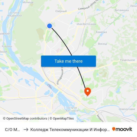 С/О Маяк to Колледж Телекоммуникации И Информатики map
