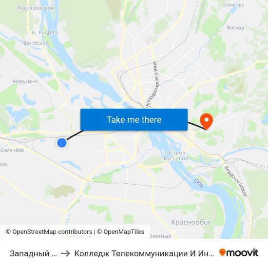 Западный Ж/М to Колледж Телекоммуникации И Информатики map