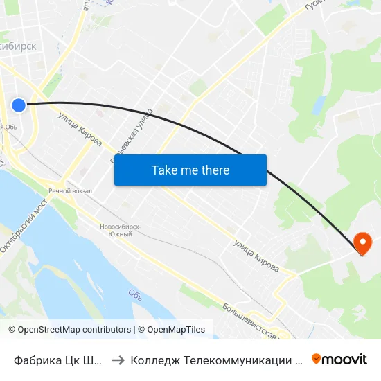 Фабрика Цк Швейников to Колледж Телекоммуникации И Информатики map