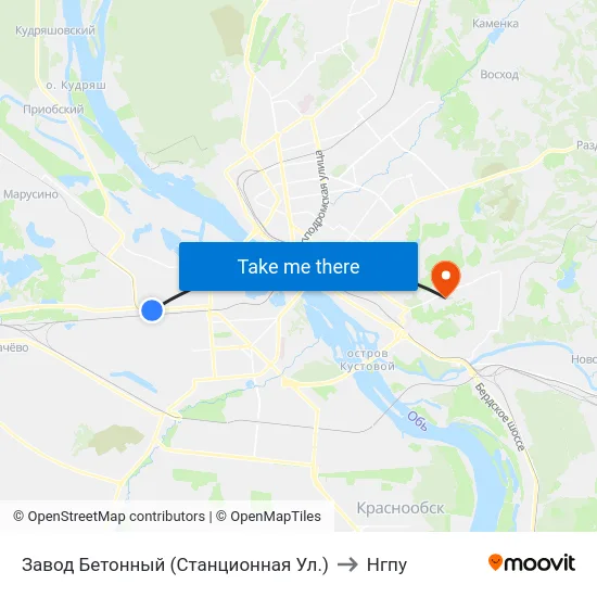 Завод Бетонный (Станционная Ул.) to Нгпу map