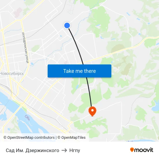 Сад Им. Дзержинского to Нгпу map