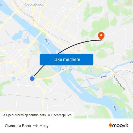 Лыжная База to Нгпу map