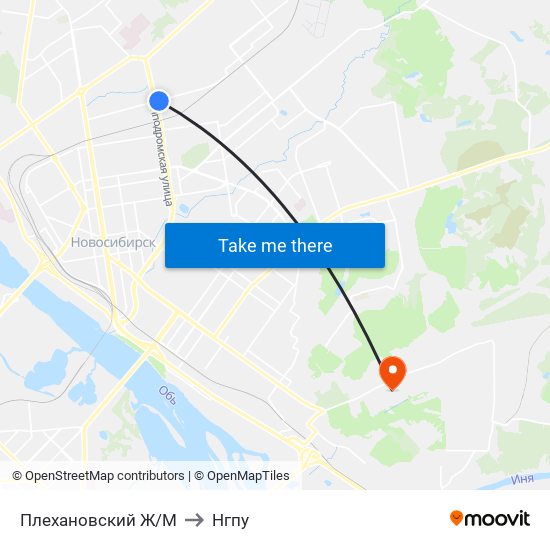 Плехановский Ж/М to Нгпу map