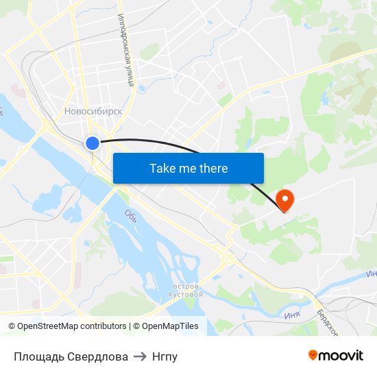 Площадь Свердлова to Нгпу map
