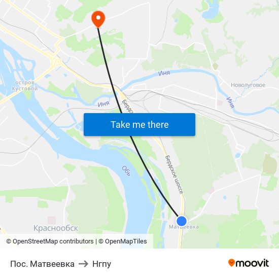 Пос. Матвеевка to Нгпу map