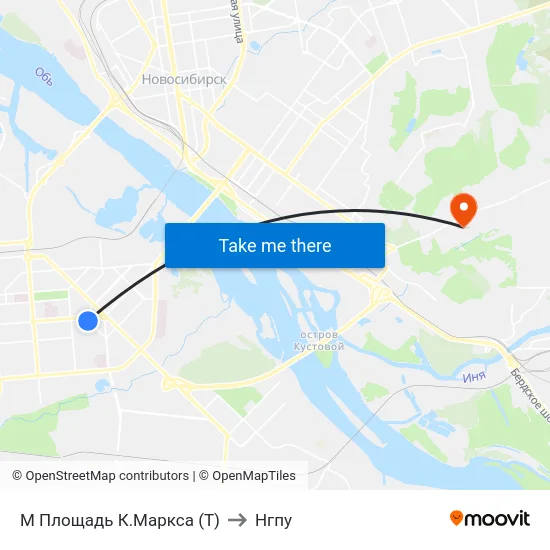 М Площадь К.Маркса (Т) to Нгпу map