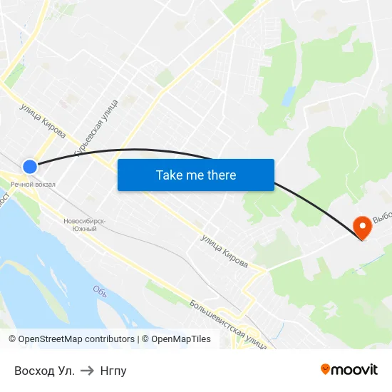 Восход Ул. to Нгпу map