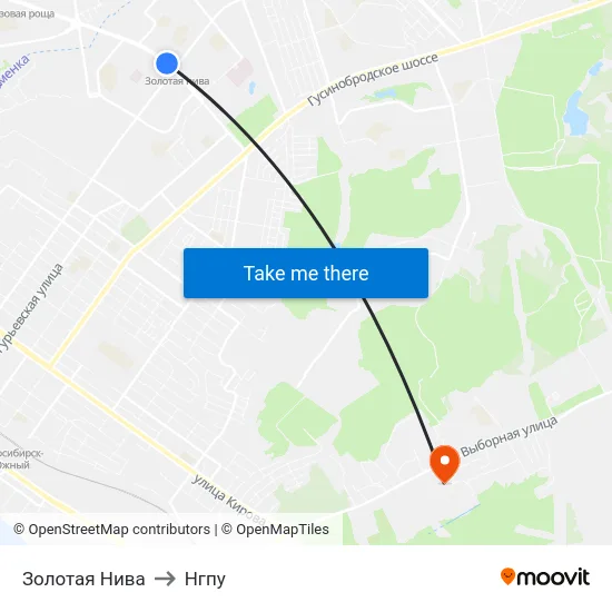 Золотая Нива to Нгпу map