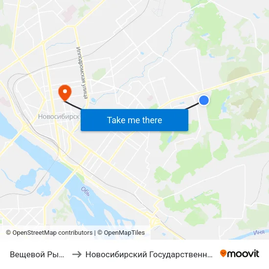 Вещевой Рынок Гусинобродский to Новосибирский Государственный Университет Экономики И Управления map