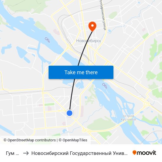 Гум Россия to Новосибирский Государственный Университет Экономики И Управления map