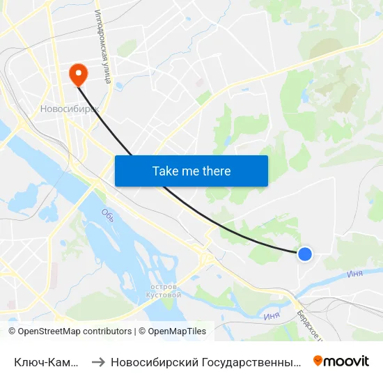 Ключ-Камышенское Плато to Новосибирский Государственный Университет Экономики И Управления map