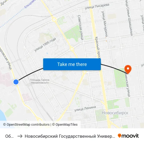 Обл. Гаи to Новосибирский Государственный Университет Экономики И Управления map