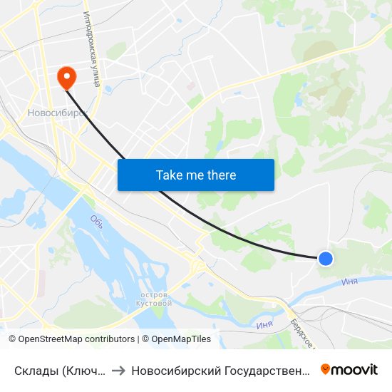 Склады (Ключ-Камышенское Плато) to Новосибирский Государственный Университет Экономики И Управления map