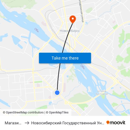 Магазин Сюрприз to Новосибирский Государственный Университет Экономики И Управления map