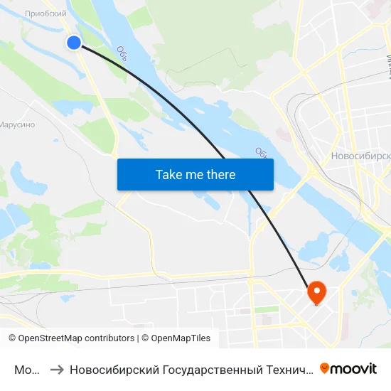 Мостик to Новосибирский Государственный Технический Университет map