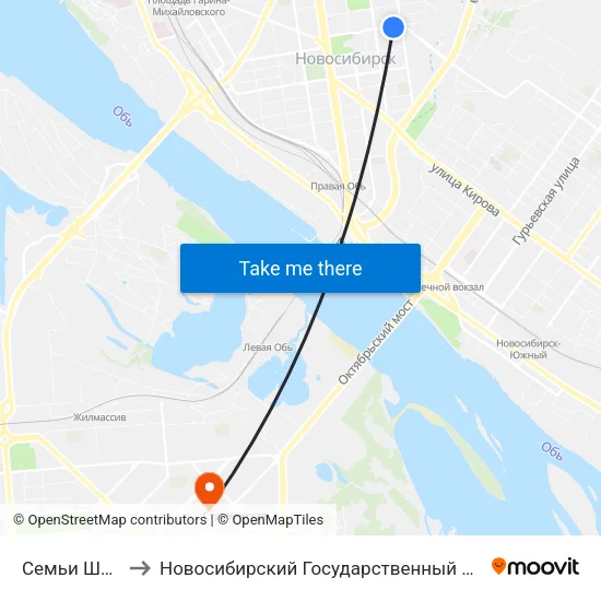 Семьи Шамшиных to Новосибирский Государственный Технический Университет map