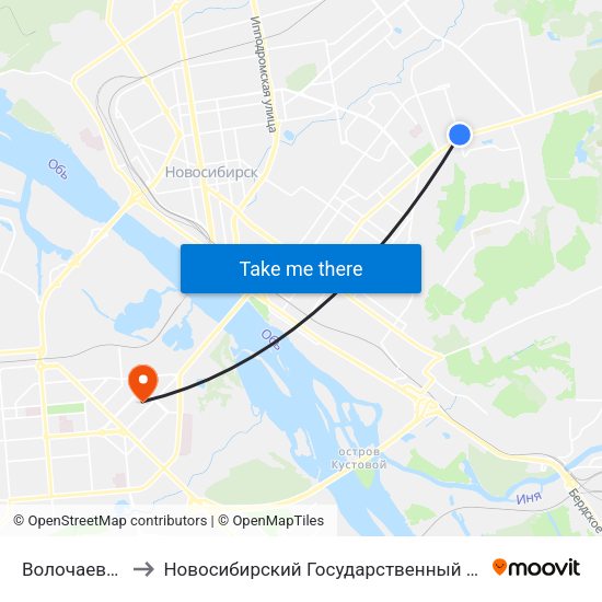 Волочаевский Ж/М to Новосибирский Государственный Технический Университет map