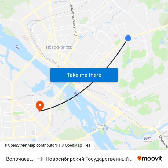 Волочаевский Ж/М to Новосибирский Государственный Технический Университет map