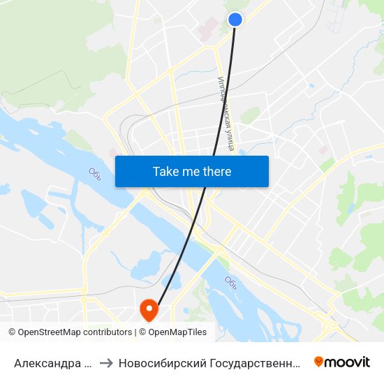 Александра Невского Ул. to Новосибирский Государственный Технический Университет map