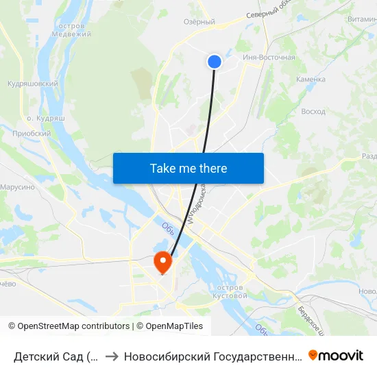 Детский Сад (Земнухова Ул.) to Новосибирский Государственный Технический Университет map