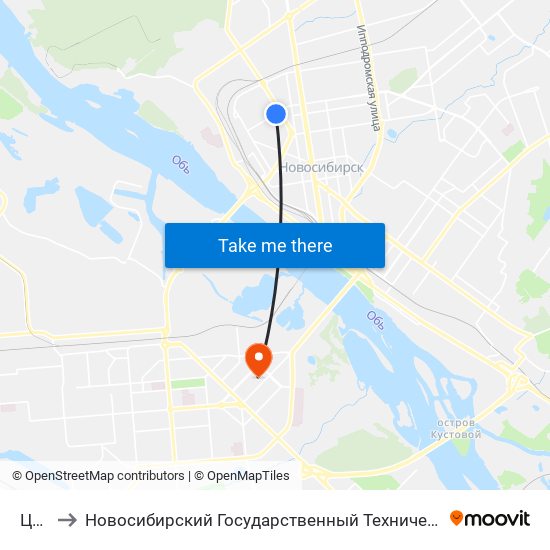 Цирк to Новосибирский Государственный Технический Университет map