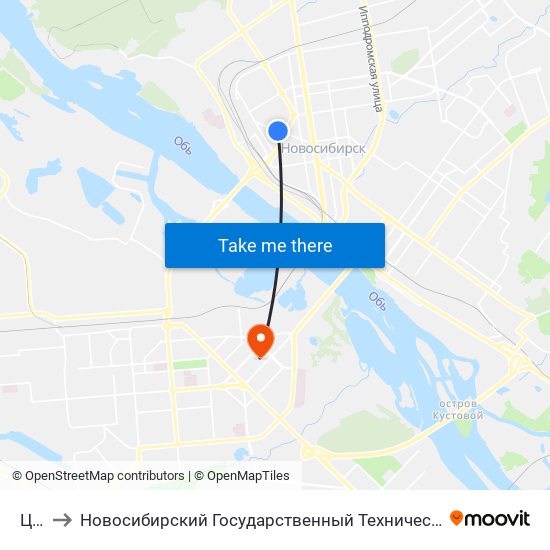 Цум to Новосибирский Государственный Технический Университет map