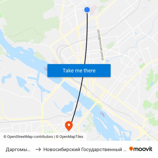 Даргомыжского Ул. to Новосибирский Государственный Технический Университет map