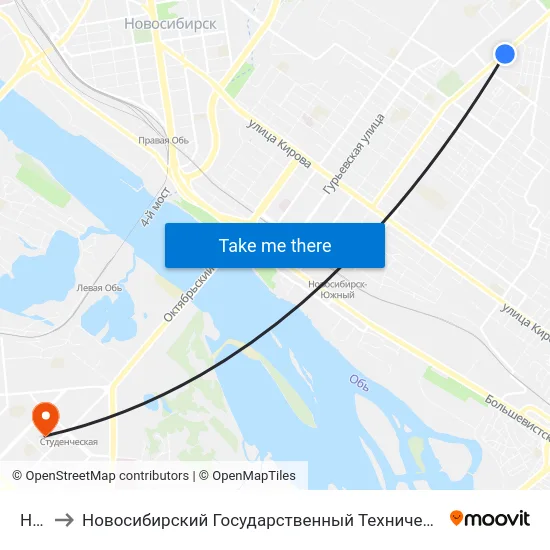 Нгау to Новосибирский Государственный Технический Университет map