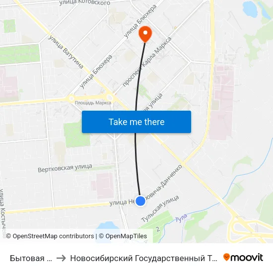 Бытовая Техника to Новосибирский Государственный Технический Университет map
