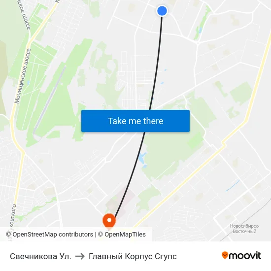 Свечникова Ул. to Главный Корпус Сгупс map