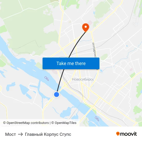 Мост to Главный Корпус Сгупс map