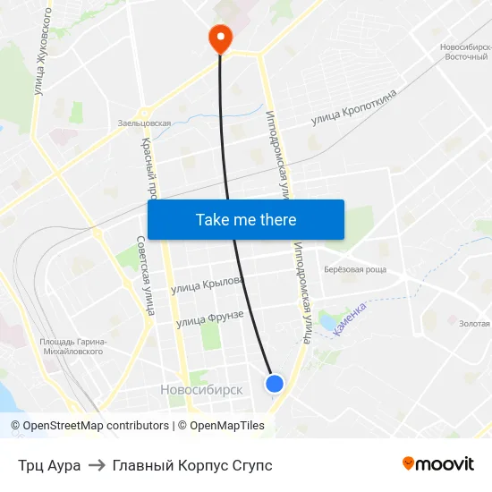 Трц Аура to Главный Корпус Сгупс map