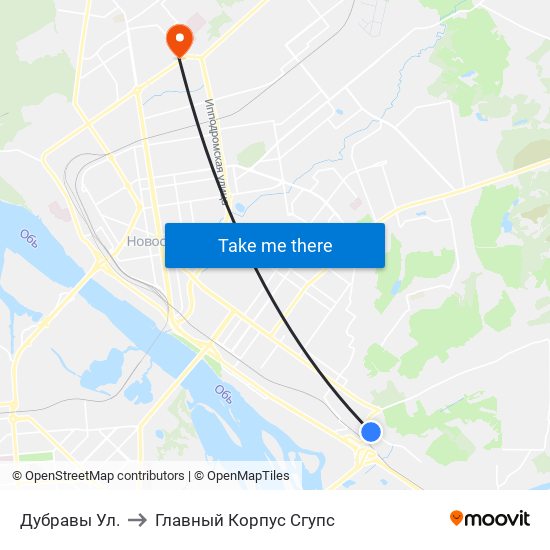 Дубравы Ул. to Главный Корпус Сгупс map