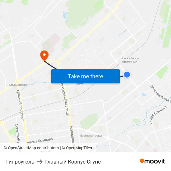 Гипроуголь to Главный Корпус Сгупс map