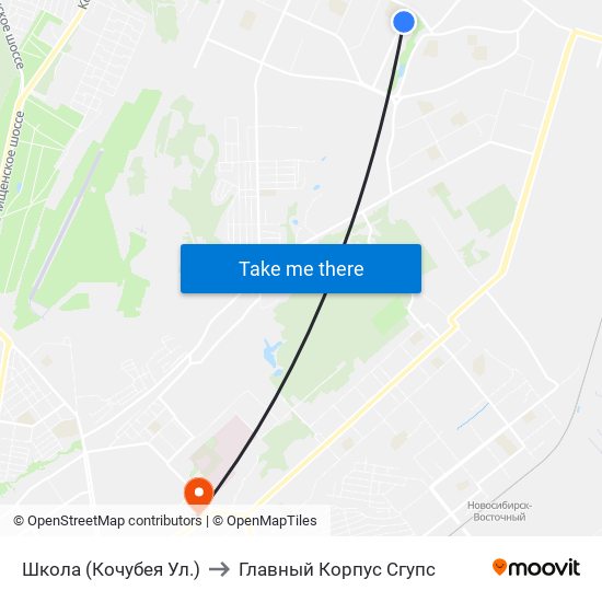 Школа (Кочубея Ул.) to Главный Корпус Сгупс map