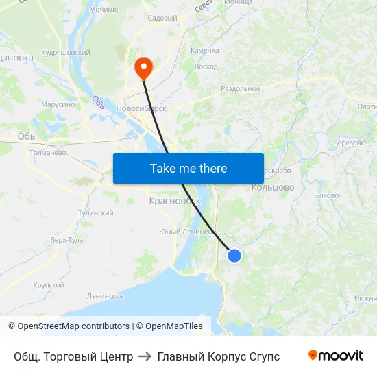 Общ. Торговый Центр to Главный Корпус Сгупс map