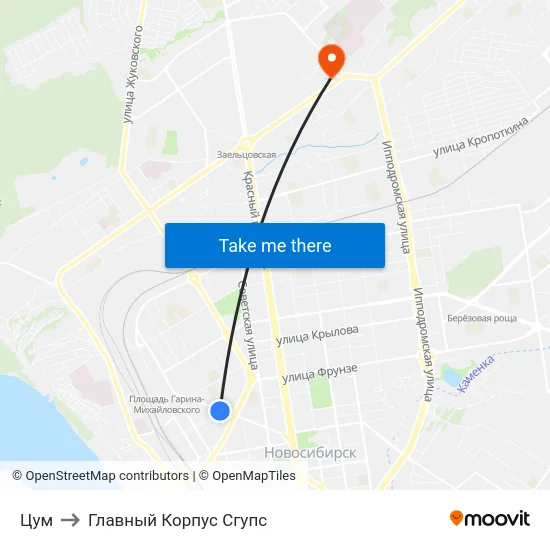 Цум to Главный Корпус Сгупс map