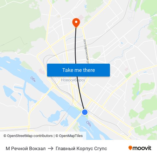 М Речной Вокзал to Главный Корпус Сгупс map