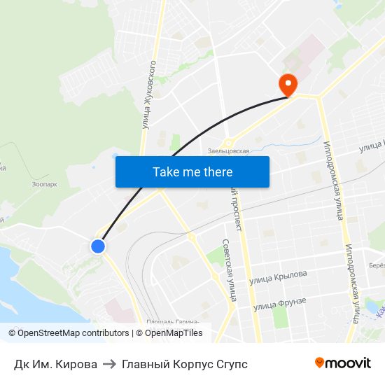 Дк Им. Кирова to Главный Корпус Сгупс map