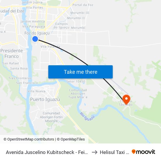 Avenida Juscelino Kubitscheck - Feirinha Da Jk to Helisul Taxi Aero map