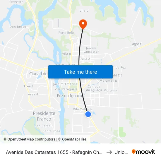 Avenida Das Cataratas 1655 - Rafagnin Churrascaria Show to Unioeste map